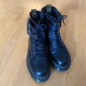 Womens Dr. Martens 1460 8-Eye Bex Buckle Boot - Black